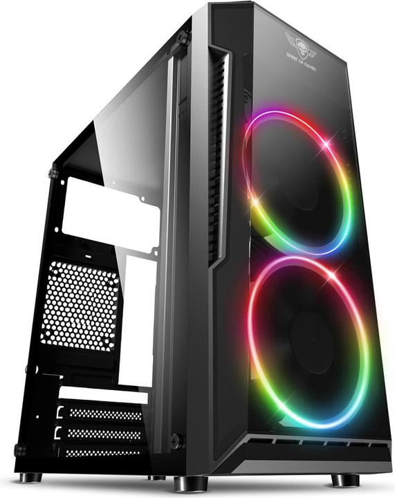Actual product image Spirit Of Gamer Boitier Mini Tour Micro Atx Deathmatch 3 RGB Avec Panneaux Vitrés (Noir) (mATX)