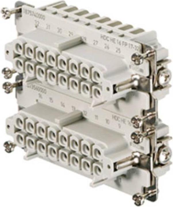 Actual product image Weidmüller Contact insert socket 32p plug-in terminal 16A 1875740000
