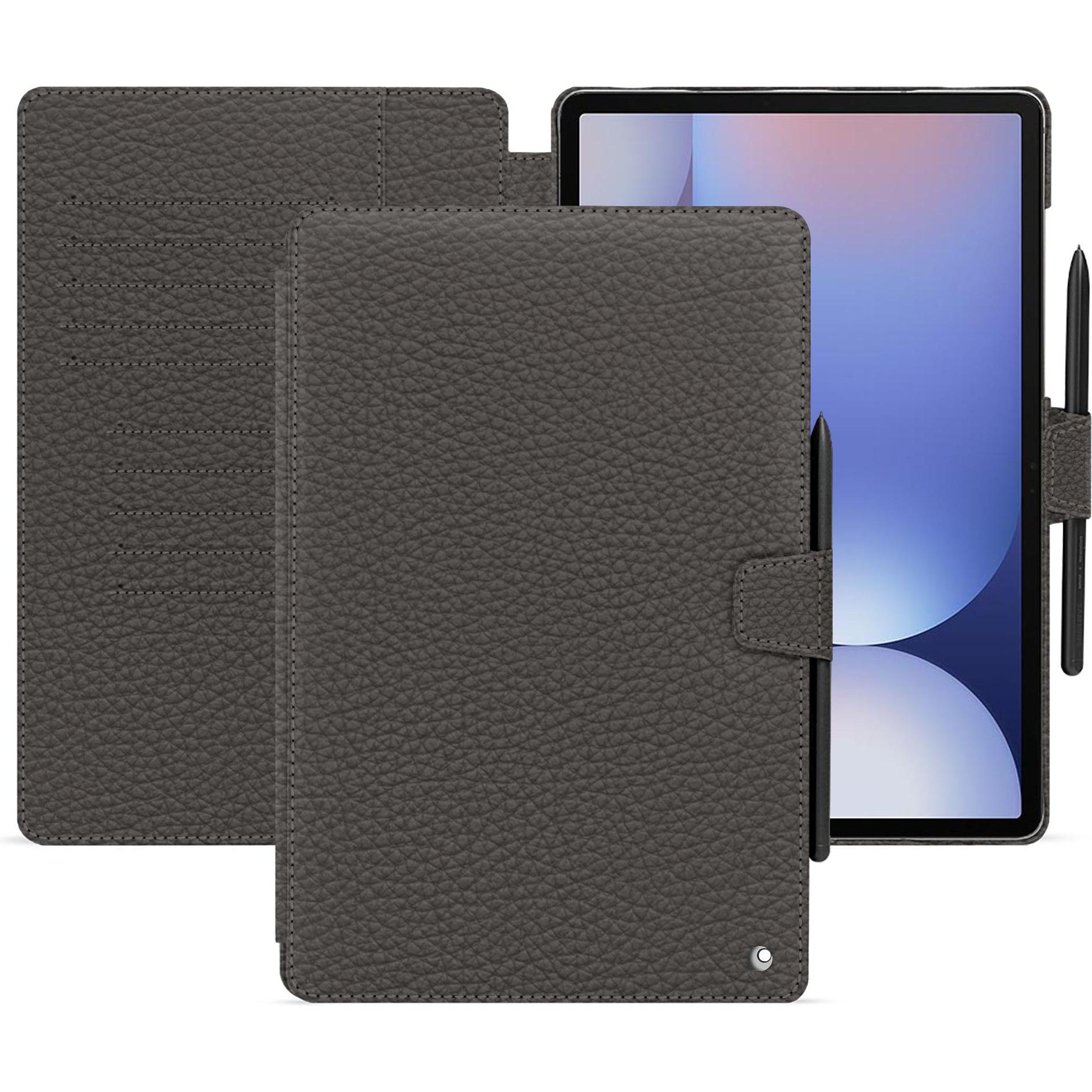 Noreve Lederschutzhülle für Samsung Galaxy Tab S10+ (Galaxy Tab S10+), Tablet Hülle, Grau