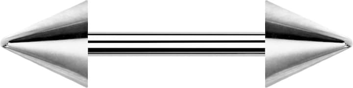 Produktbild Star Piercing Barbell silber mit zwei Cones (ohne Messing, Chirurgenstahl 316L)