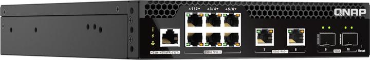 Productafbeelding QNAP QSW-M2106P-2S2T 6 poorten 2,5GbE RJ45 met PoE 802.3bt 90W (10 ports)