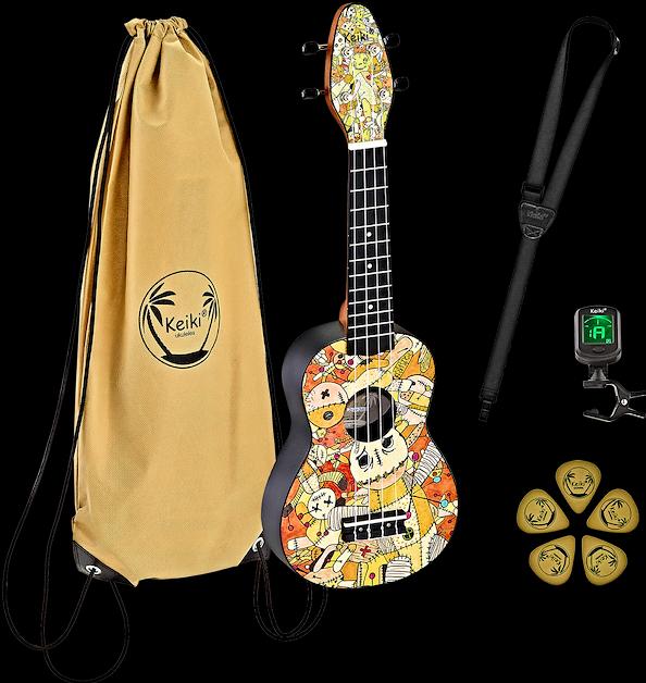 Actual product image Keiki Designer Ukulele Starter Set (Acoustic, Soprano)