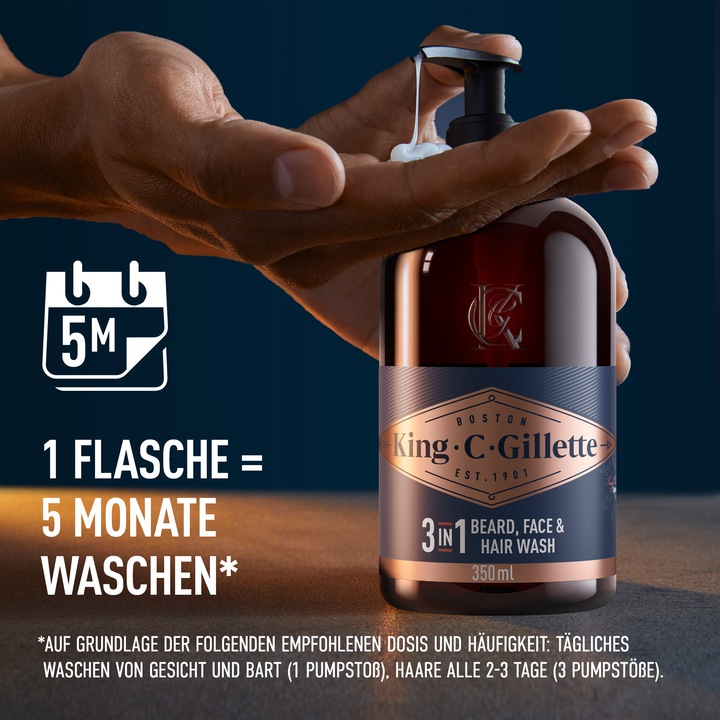 Image du produit King C. Gillette Nettoyant Pour La Barbe Et Le Visage (350 ml)