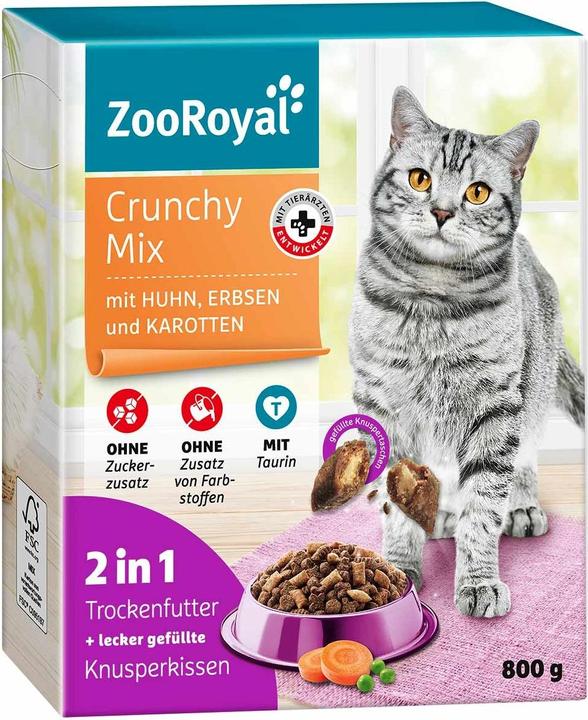 Immagine prodotto Zooroyal Mix croccante con pollo, piselli e carote 800g (Adulto, 7 pz., 5600 g)