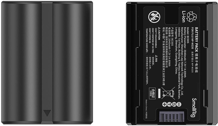 Actual product image SmallRig NP-W235 (Charger, Rechargeable battery)