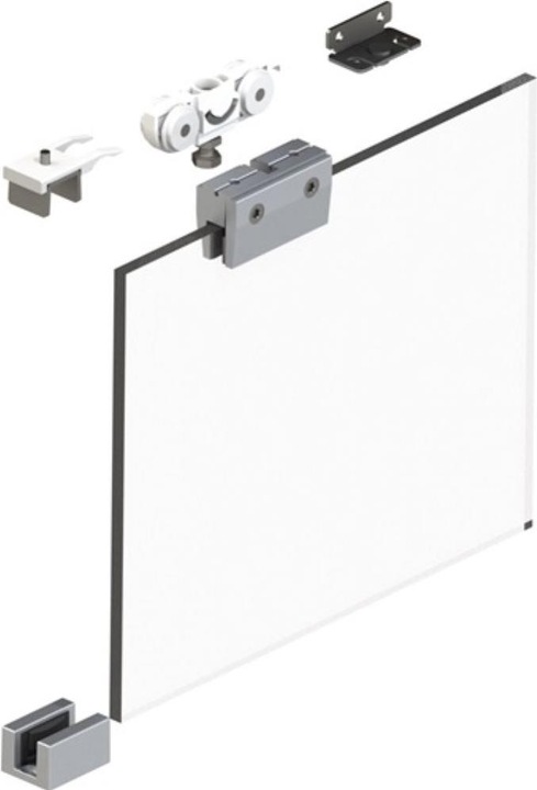 Image du produit Helm Système coulissant 73 50 kg Portes en verre ESG 8 mm Garniture complète