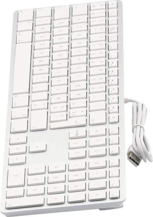 Actual product image LMP Keyboard KB-1243 White, FR layout with numeric keypad (FR, Cable)