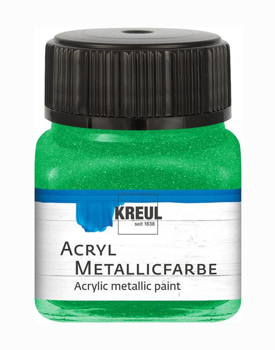 Image du produit Kreul Peinture acrylique métallique, crémeuse et opaque, 20 ml (Vert, 20 ml)