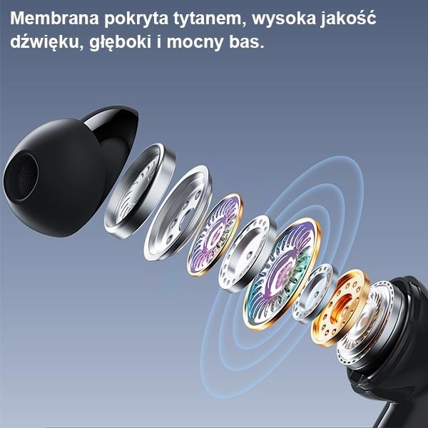Actual product image Awei słuchawki Bluetooth 5.3 T50 TWS + stacja dokująca czarny/black (ANC, DNC, 6 h, Wireless)