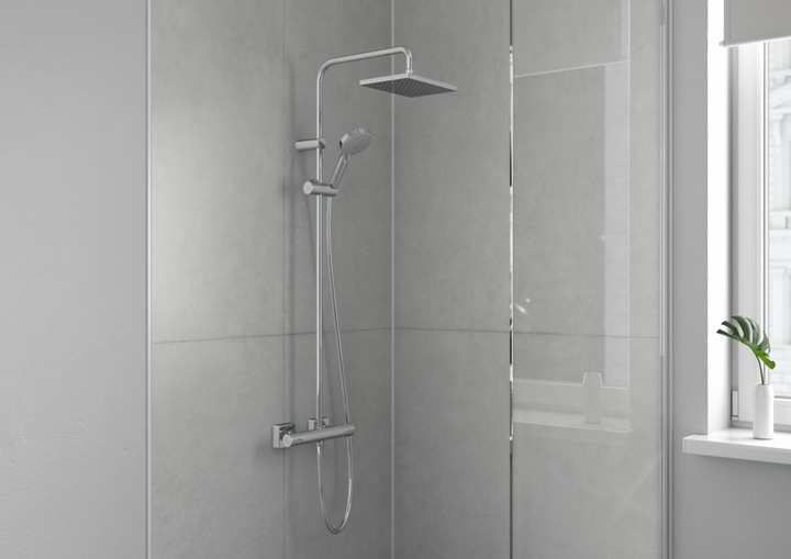 Produktbild hansgrohe Vernis Shape Duschsystem 230 1 Strahlart mit Thermostat
