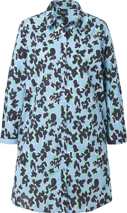Produktbild Ulla Popken Longbluse, Blüten, A-Linie, Hemdkragen, Langarm (42, 44)