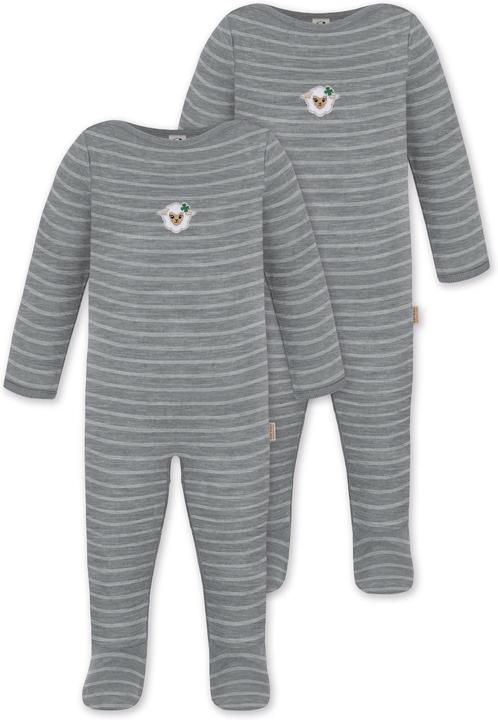 Normani 2er Pack Baby Merino Strampler „Levin" - 9411