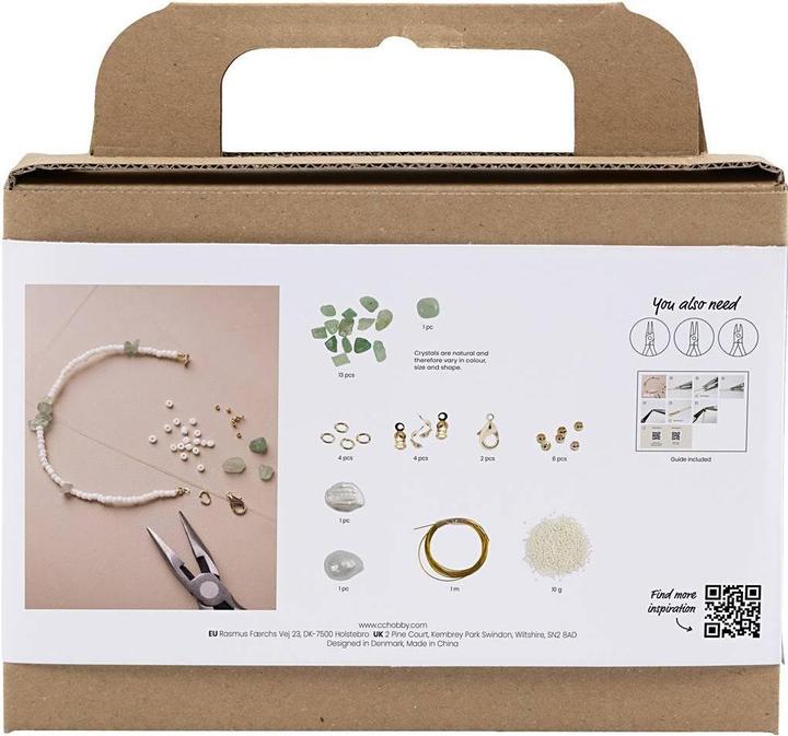 Immagine prodotto Creativ Company Set di gioielli artigianali con collana e bracciale in quarzo avventurina