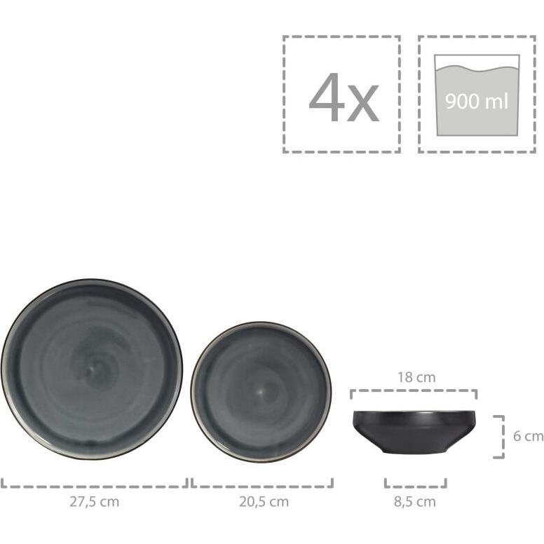 Thumbnail - Sänger Geschirr, Geschirrset, Helsinki (12 Stück)