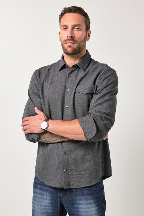 Produktbild JP1880 Flanellhemd, Langarm, Kentkragen, Modern Fit (4XL)