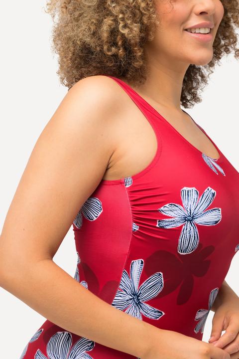 Produktbild Ulla Popken Badeanzug, Blüten, ohne Softcups, Raffung (62)