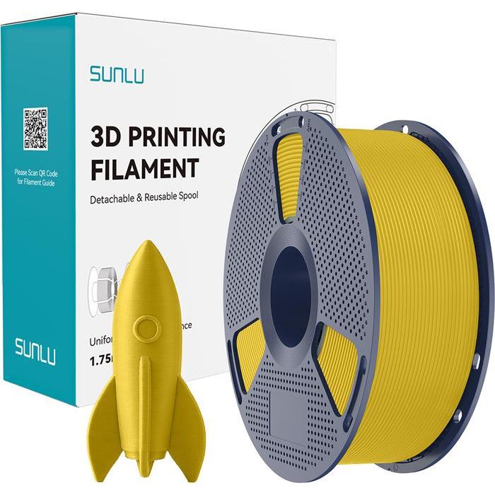 Sunlu Filament PLA High-Speed Yellow, Filamenti stampa 3D, Giallo