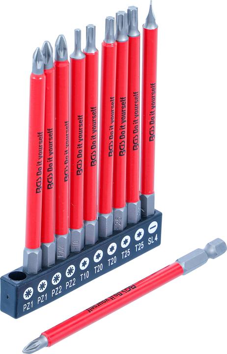 Actual product image BGS Anti-Slip Bit Set | magnetic | 110 mm | 10 pcs. (6.3 mm)