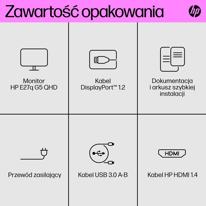 Produktbild HP E27q G5 (2560 x 1440 Pixel, 27")