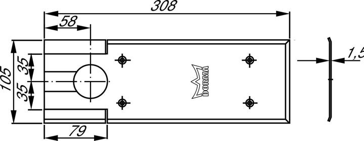 Image du produit Dormakaba Ferme-porte au sol DORMA BTS 75 V, sans (Intérieur)