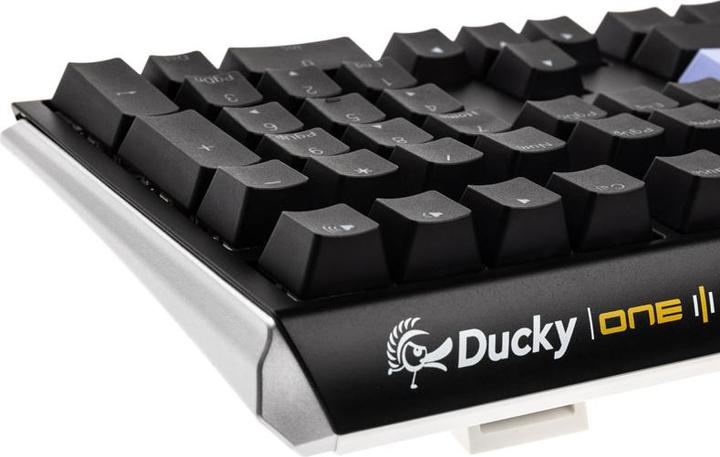 Actual product image Ducky One 3 Classic Black/White Gaming Keyboard, RGB LED - MX-Blue (US) (USA, Cable)