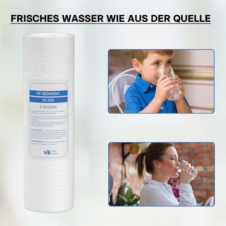 Actual product image Wiltec Naturewater PP Sedimentfilter 10" 254mm 1µ Ersatz Wasserfilter Trinkwasserfilter (1x)
