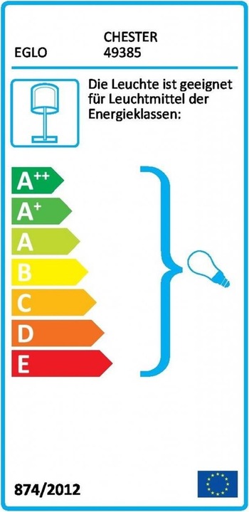 Label énergétique EGLO Dundee (E27)