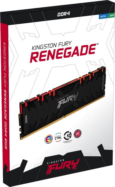 Actual product image Kingston FURY Renegade RGB (1 x 8GB, 3200 MHz, DDR4-RAM, DIMM)