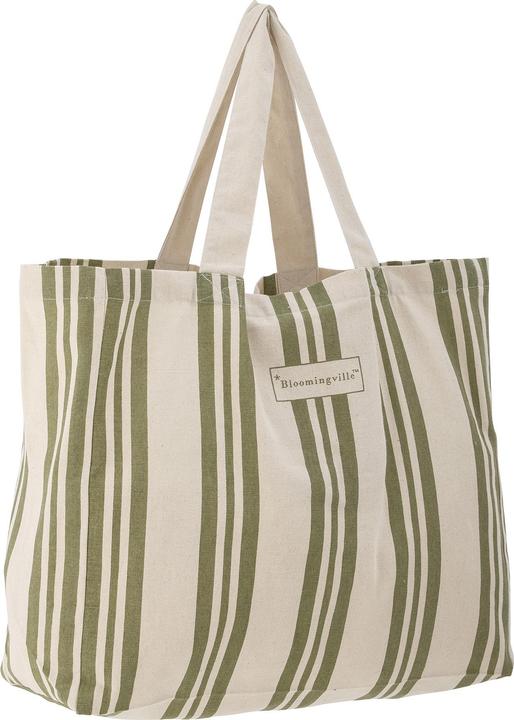 Immagine prodotto Bloomingville Borsa della spesa Trina, Verde, Cotone (30 l)