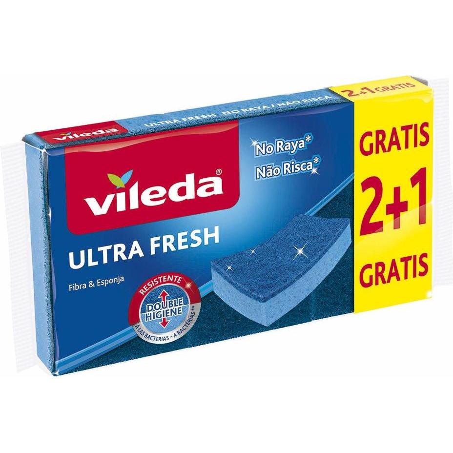 Vileda Estr.Ultrafresh Nr 2+1, 166459, Blu, Pequeño, Utensili pulizia, Blu