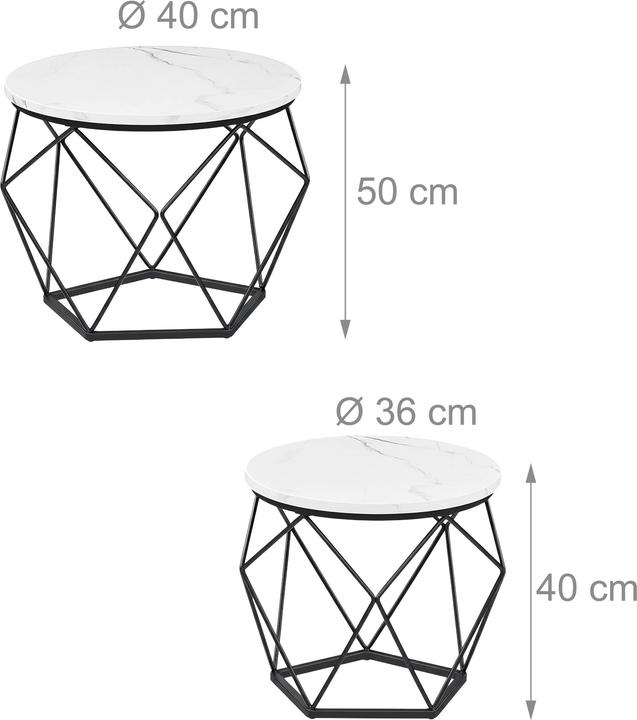 Image du produit Relaxdays Lot de 2 tables basses
