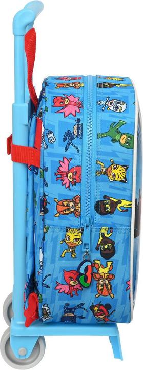 Produktbild PJ Masks Schulrucksack mit Rädern Blau 22 x 27 x 10 cm
