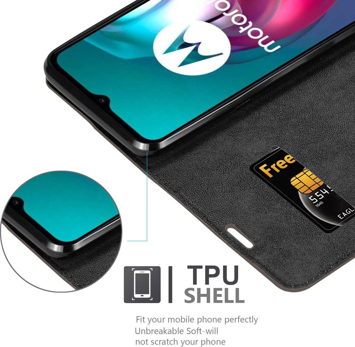 Produktbild Cadorabo Book Invis. Magnet Hülle (Motorola Moto G10, Motorola Moto G30)