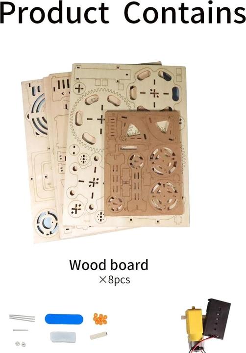 Produktbild The Toy Company 3D Holz Kugelbahn, Murmelbahn Puzzle aus Holz, batteriebetrieben