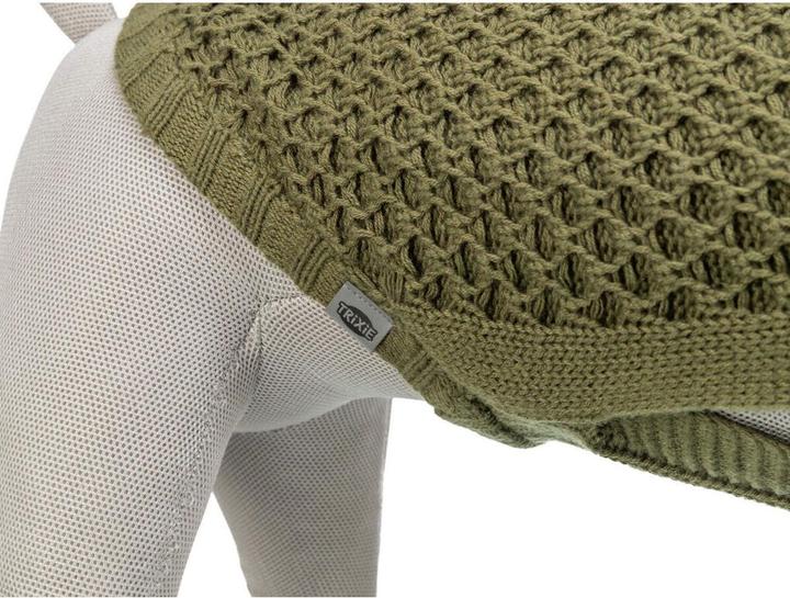 Actual product image Trixie Norwood pullover, XXS: 18 cm, olive green (XXS, Dog jumper)