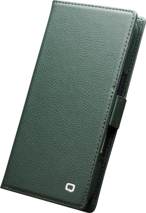 Produktbild QiAlino Hülle Flip Luxury 2-in-1 MagSafe Geldbörse echtes Leder (Apple iPhone 17 Pro)