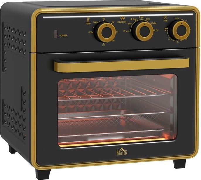Swisshandel24 Mini forno 20L, forno per pizza con funzione di convezione, forno ad aria calda con teglia