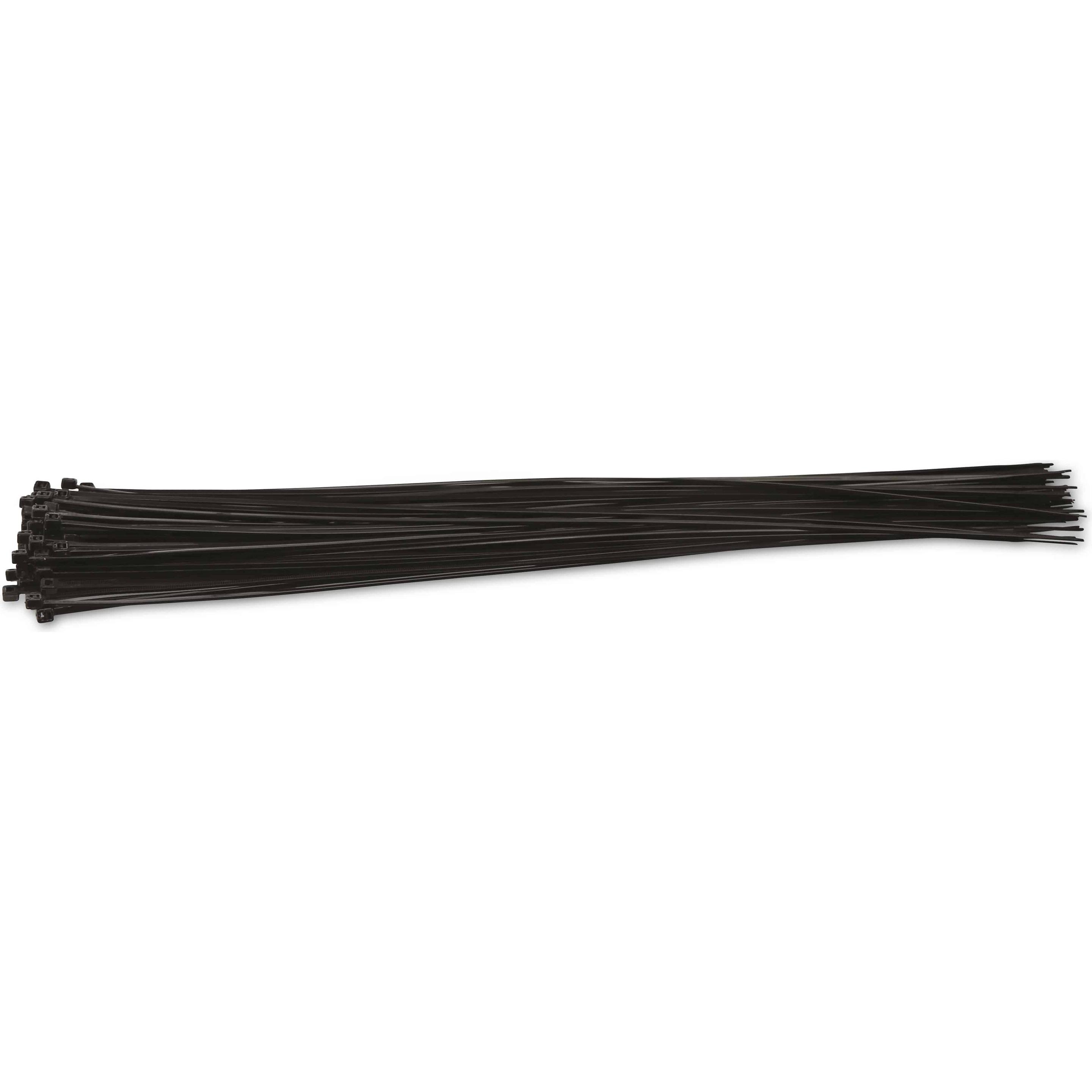 KSS, Kabelbinder, Kabelbinder-Sortiment Polyamid 6.6, schwarz, 400x2,5, UV-beständig, 100 Stück (400 mm, 100 Stk.)