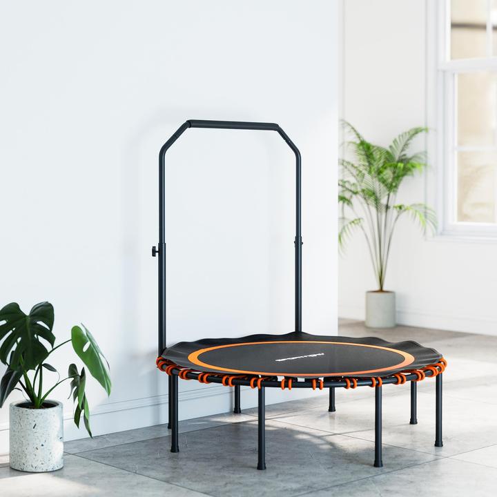Immagine prodotto SportNow Fitness Trampolin Stahl, Kunststoff Schwarz+Orange (114 cm)