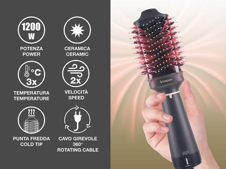 Immagine prodotto Beper P301pis102 Volumizing Hair Dryer Brush 1200W Smoothing and Volumizing