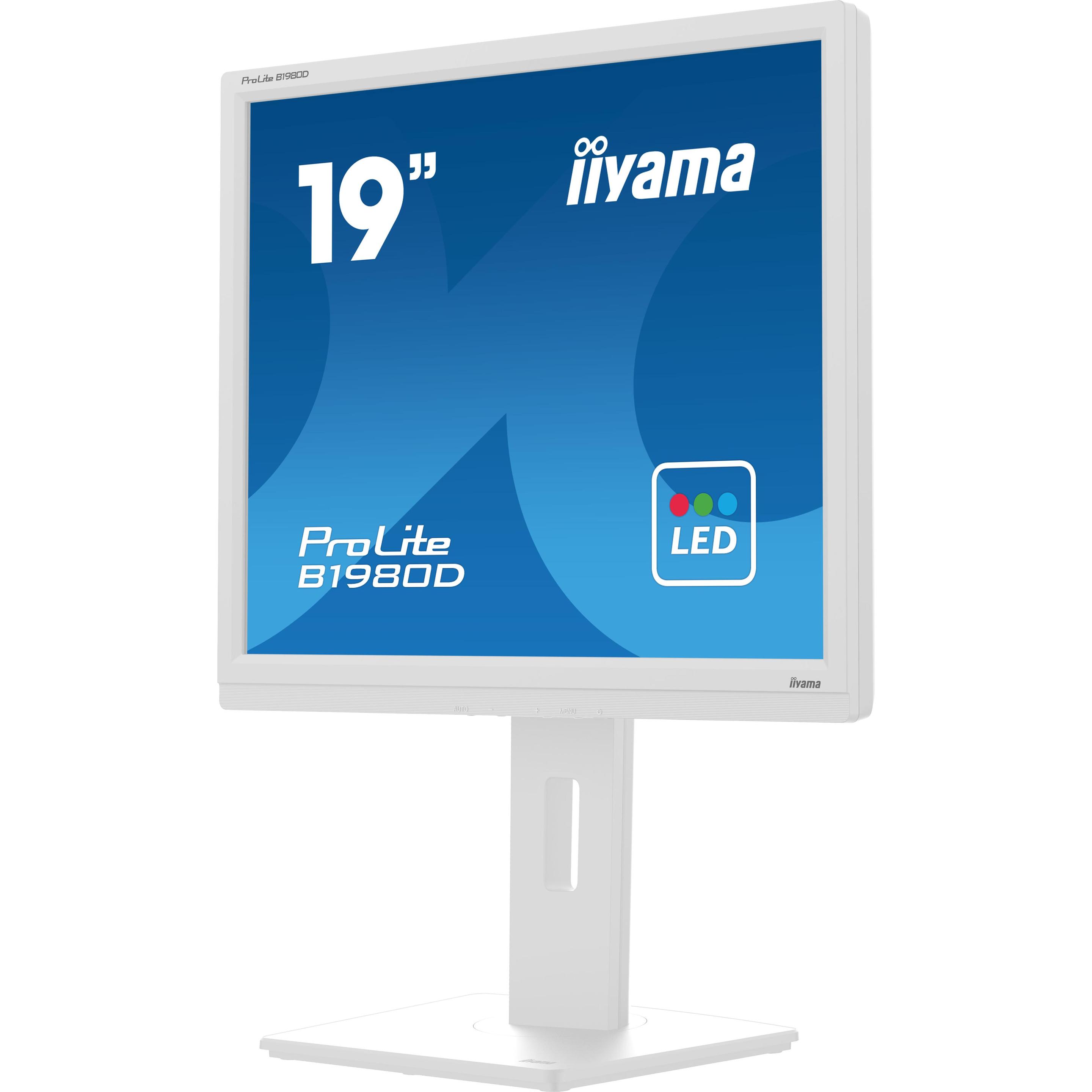 Thumbnail - iiyama ProLite B1980D-W5 (1280 x 1024 Pixel, 19"), Monitor, Weiss