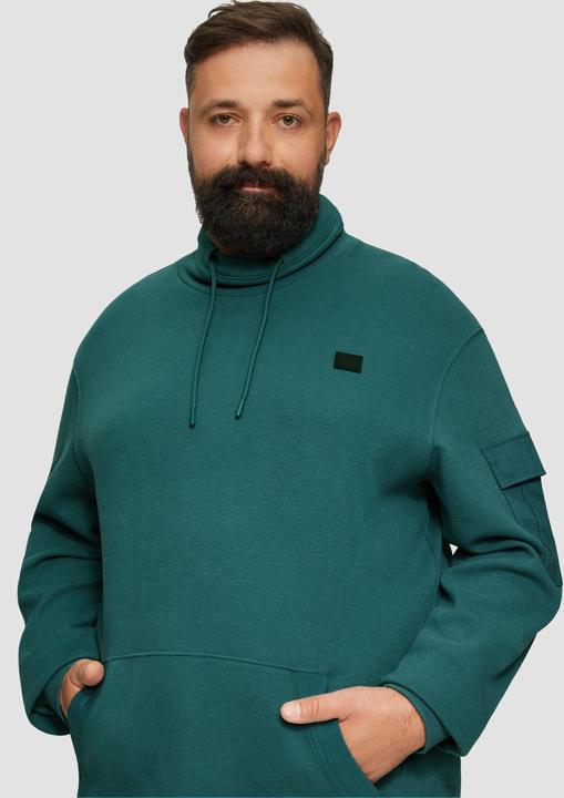 Produktbild S.Oliver Sweatshirt Sweatshirt mit Kängurutasche und Stehkragen (3XL)