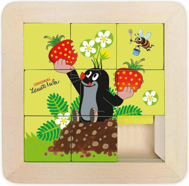 Actual product image Wooden sliding puzzle Little Mole