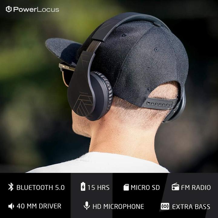 Actual product image PowerLocus Wireless Headphones P2 (black) (20 h, Wireless)