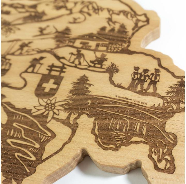 Produktbild Trendform Holzbrett SWISS MAP