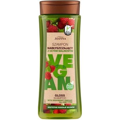 Joanna, Shampoo, Vegan Gloss Shampoo polishing shampoo with raspberry vinegar 300ml (300 ml, Flüssiges Shampoo)