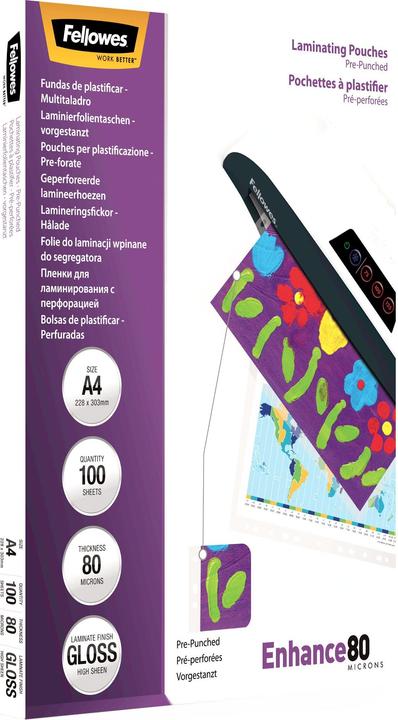 Produktbild Fellowes Enhance 80 (A4, 100 Stk., 80 µm)