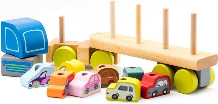 Actual product image Cubika Wooden car transporter