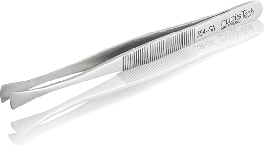 Actual product image Rubis Tweezers with round tip, 12 cm, 35A