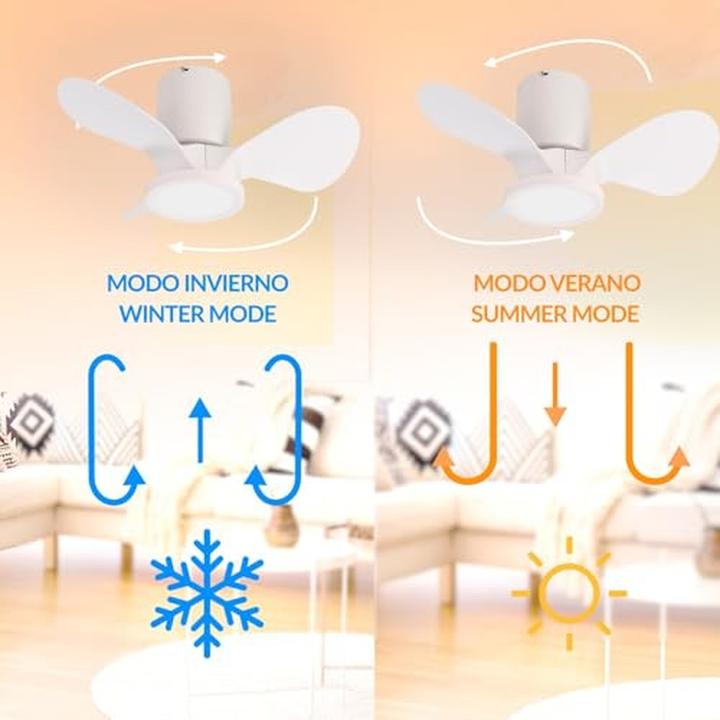 Produktbild M Mimotec LED-Deckenventilator mit dimmbarer Farbtemperatur, Sommer-Winter-Funktion und 6 Geschwindigkeiten